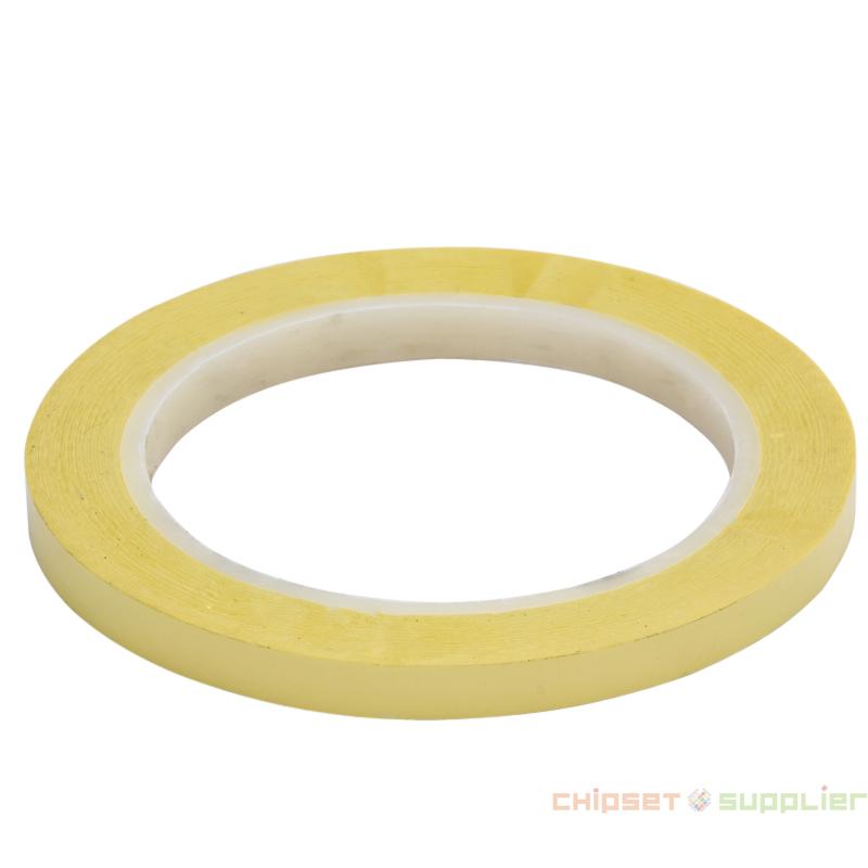 2 rolls 9mm Yellow PET Anti-Flame Adhesive Mylar Tape(0.06mm) 66M