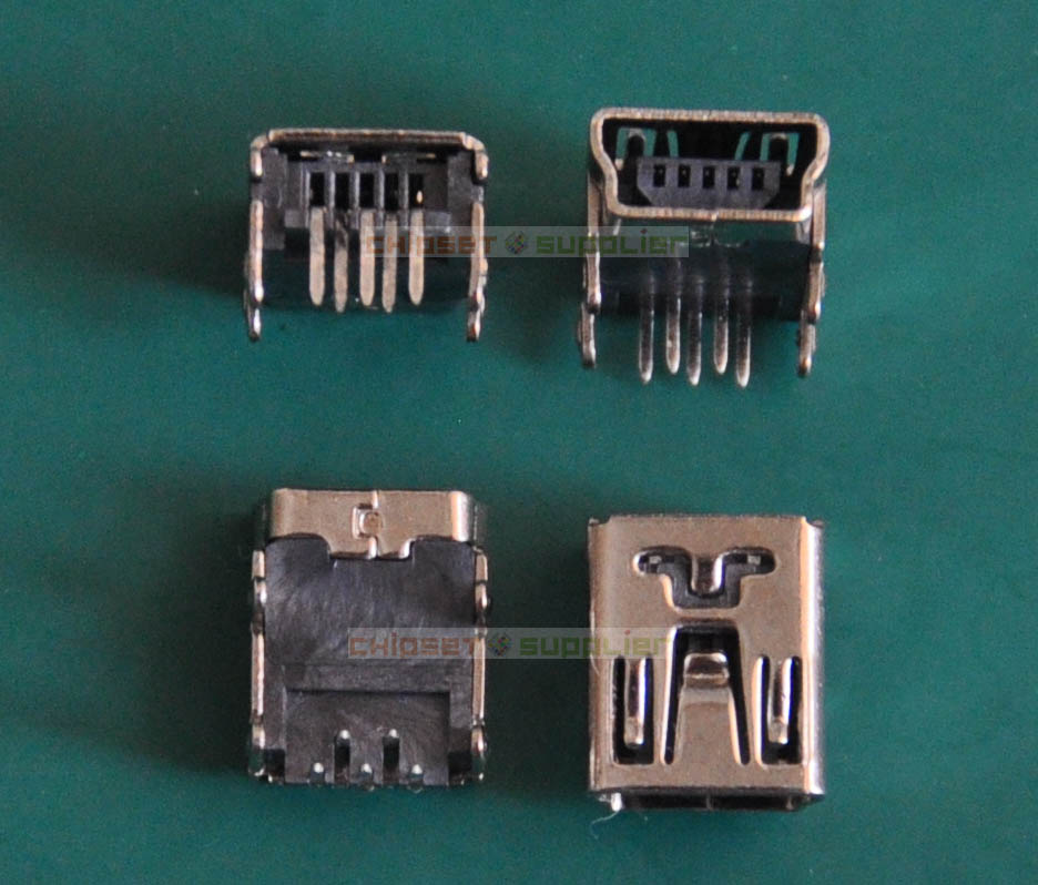 1000x Mini USB Connectors, 4 Fixed feet fir for mp3, mp4, Phone