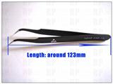 TY-15 Fine Tip Curved Non-magnetic ESD Anti Static Tweezers for PCB PC Cellphone Repair Tools, Chips Pick Up Helper